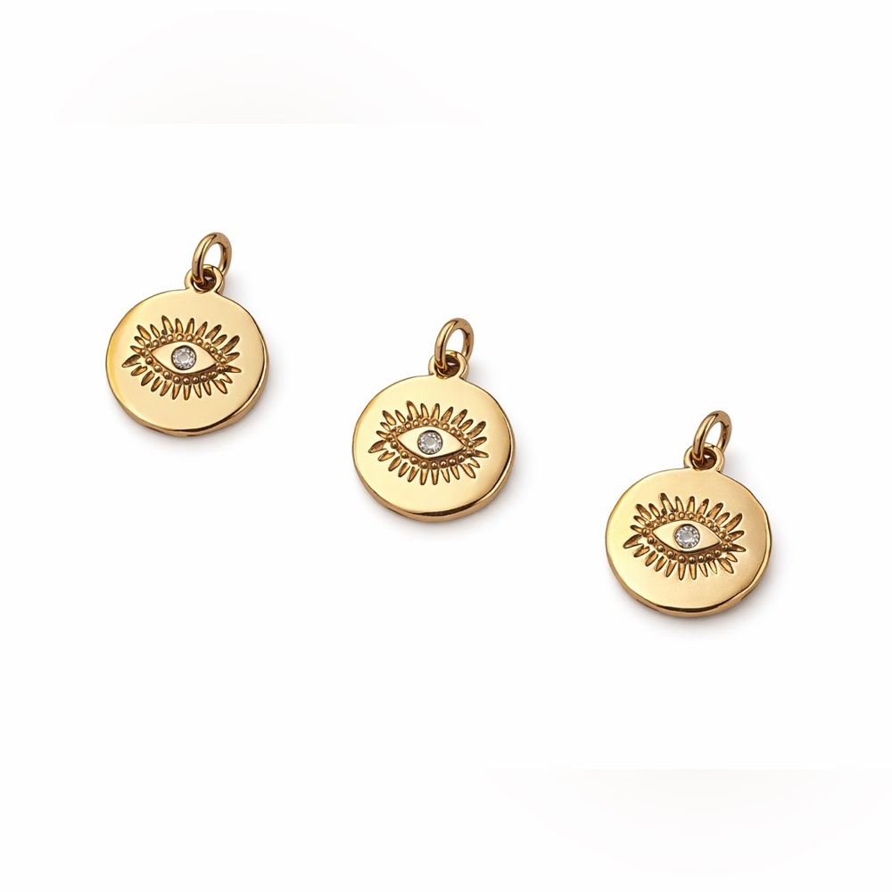 Crystal Eye Charm | Gold